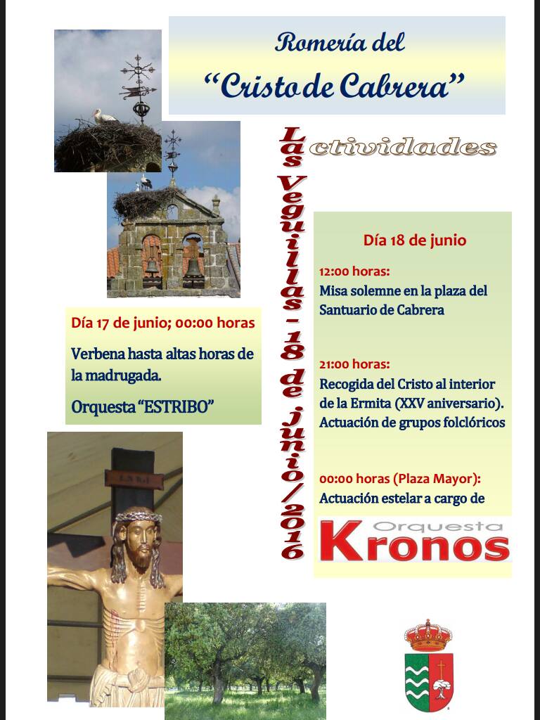 Fiestas del Cristo de Cabrera 2016 Las Veguillas